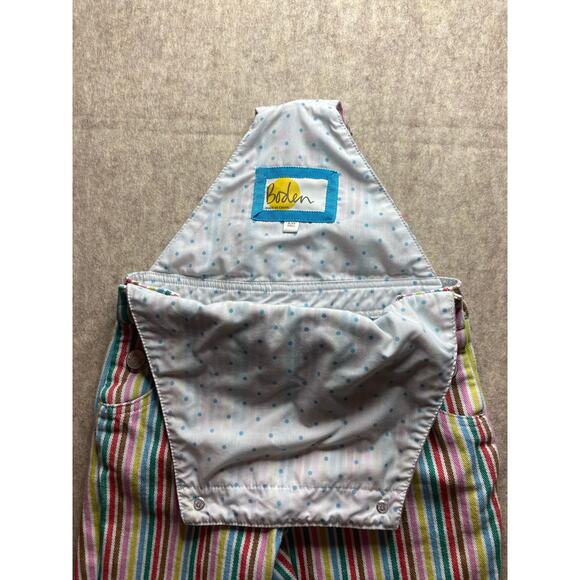 Boden Rainbow Striped Denim Old School Overalls Size 4y-5y - Picture 5 of 7